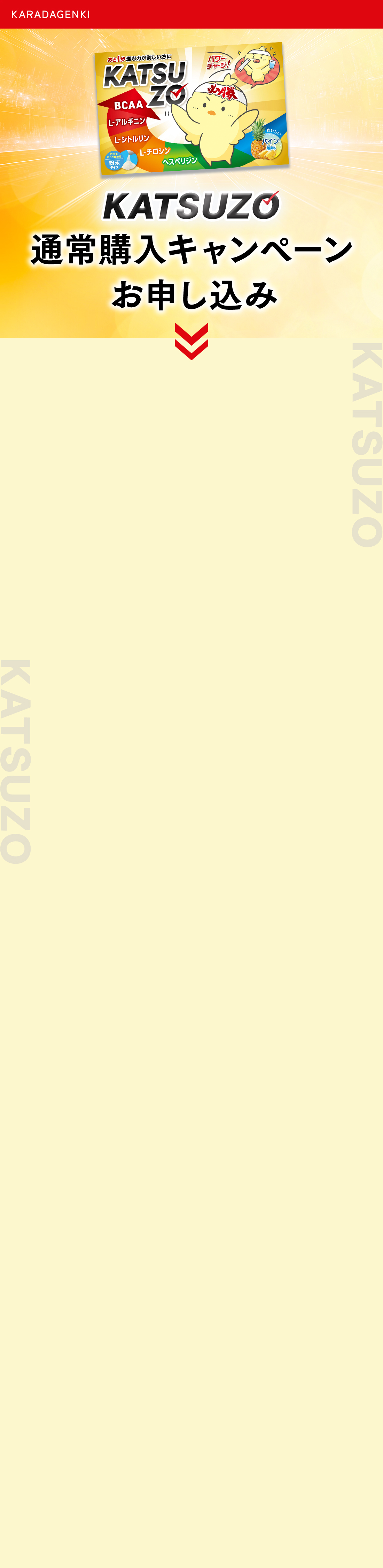 KATSUZO 通常購入お申込みフォーム