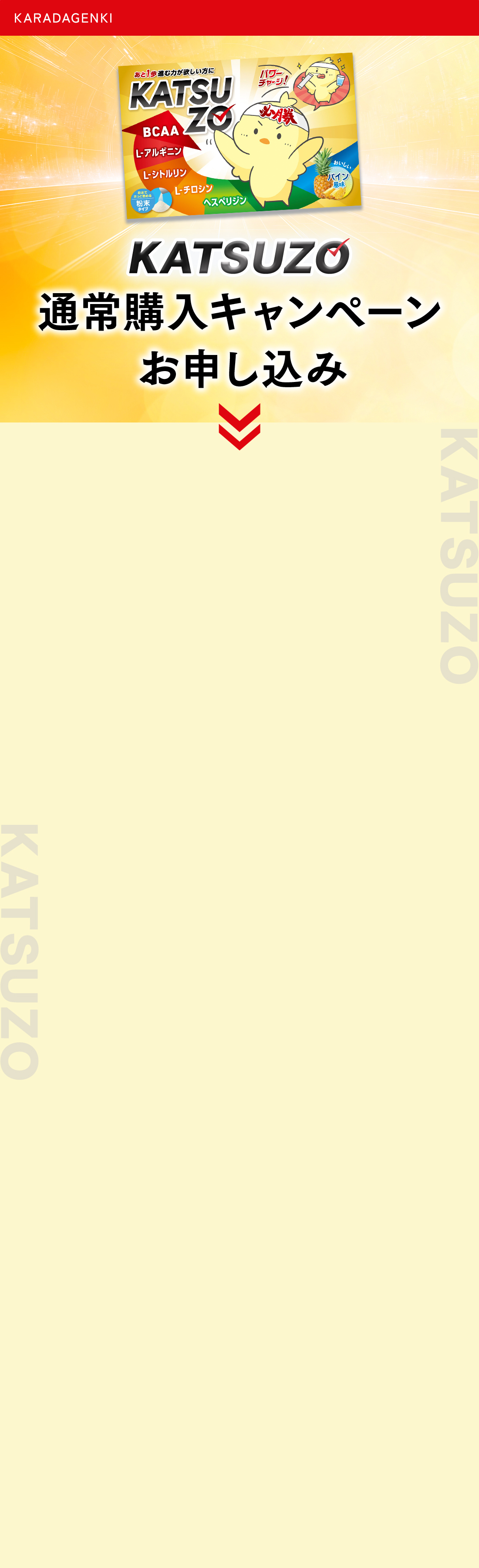 KATSUZO 通常購入お申込みフォーム