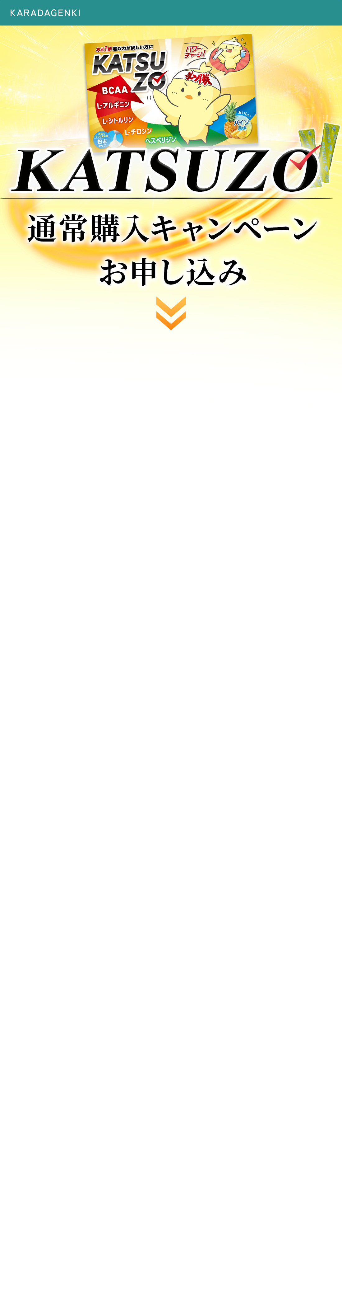 KATSUZO 通常購入お申込みフォーム