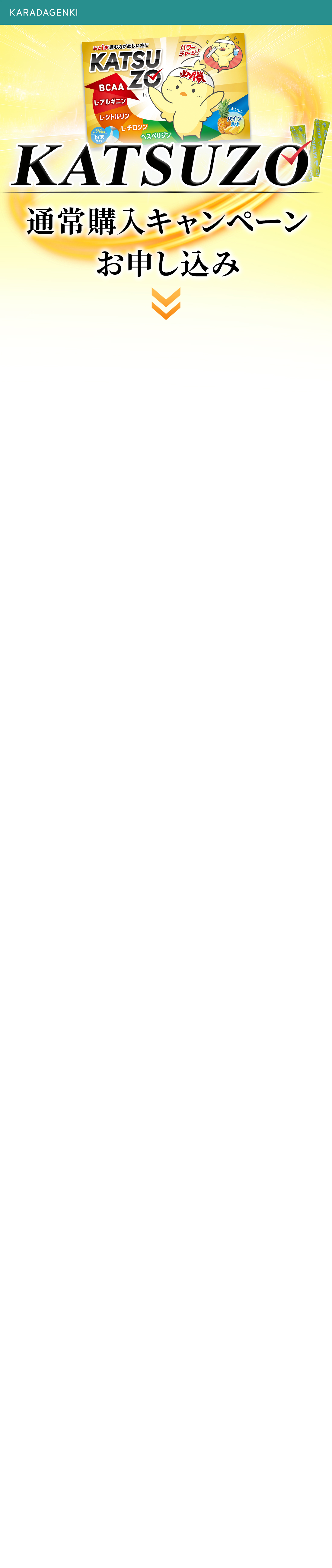 KATSUZO 通常購入お申込みフォーム