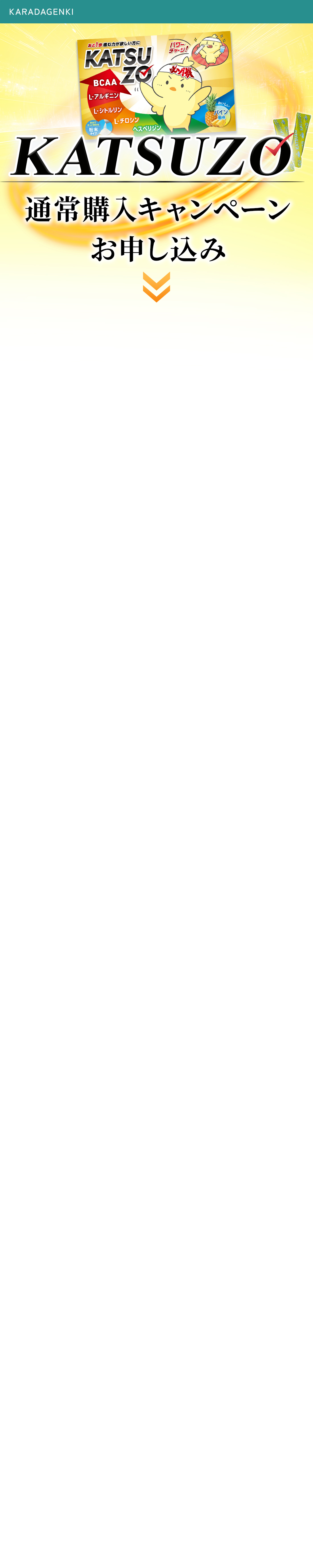 KATSUZO 通常購入お申込みフォーム